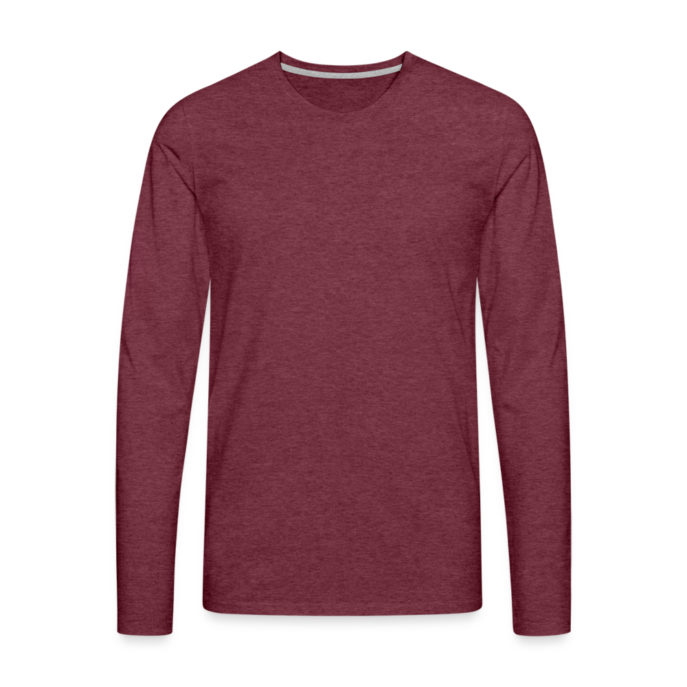 Classic Long Sleeve Shirt Männer | Premium - Bordeauxrot meliert