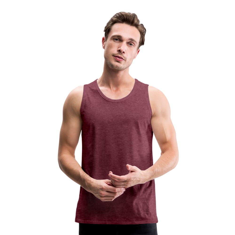 Classic Tank Top Männer | Premium - Bordeauxrot meliert