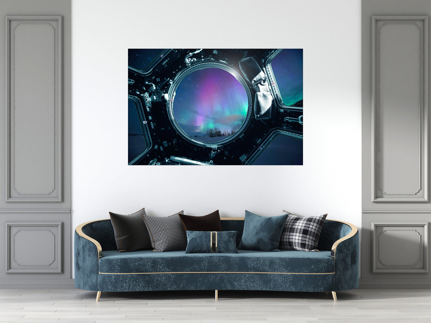 Wandtattoo 3D - ISS Weltraumkuppel