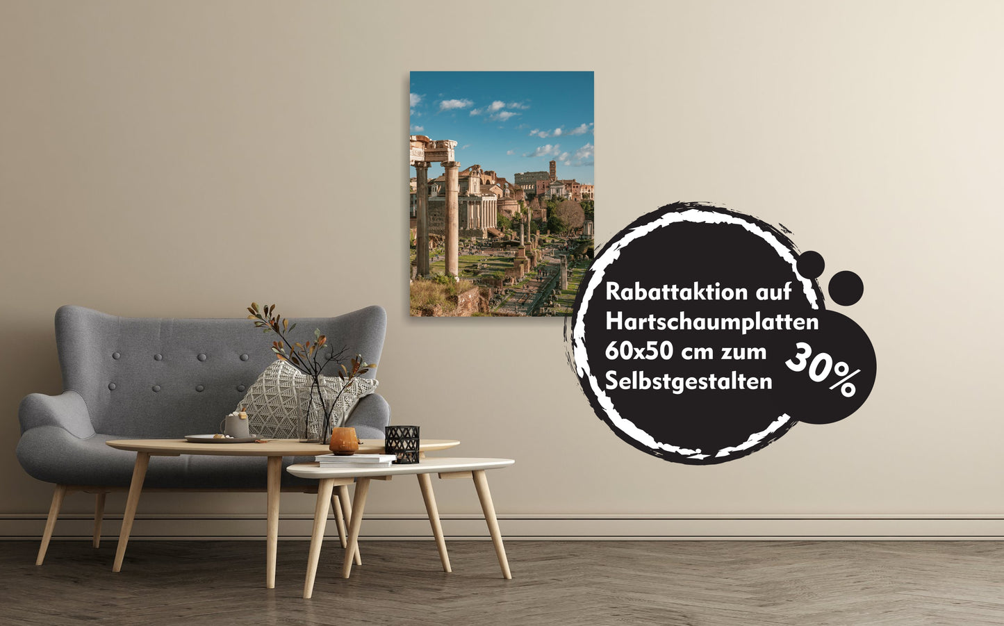 Foto auf Hartschaumplatten 3mm - 30% Rabattaktion