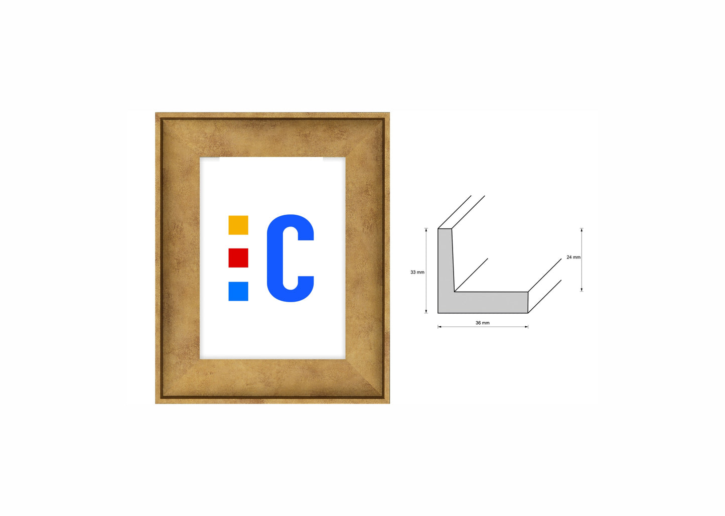 Holzrahmen 'Schattenfuge'