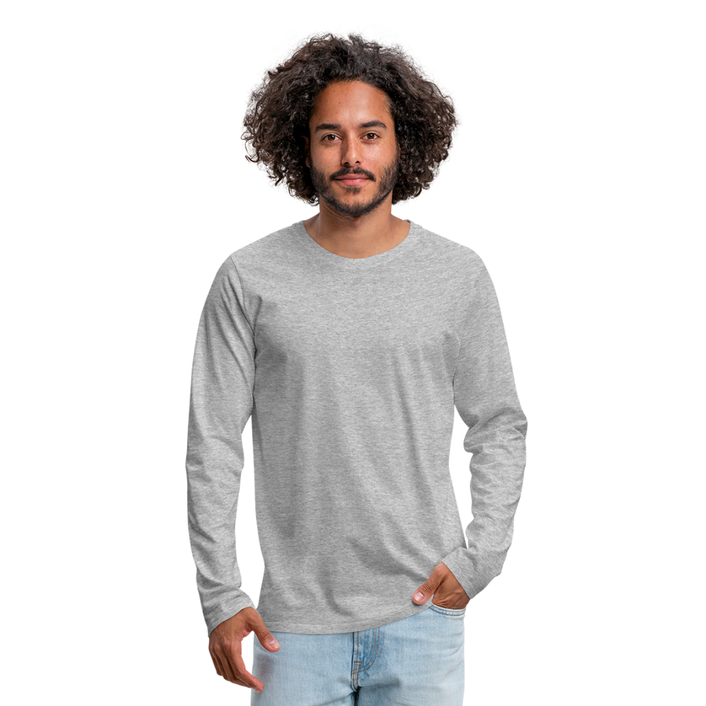Classic Long Sleeve Shirt Männer | Premium - Grau meliert