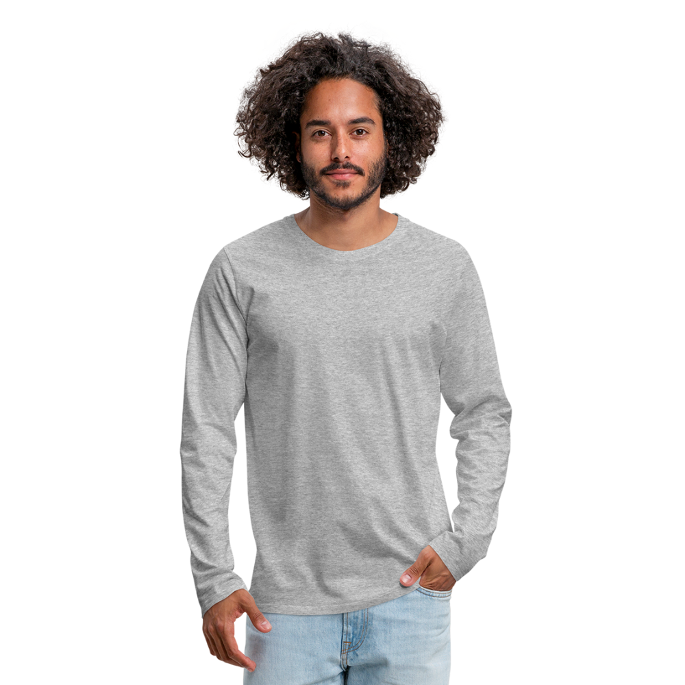 PopArt Long Sleeve Shirt Männer | Premium - Grau meliert