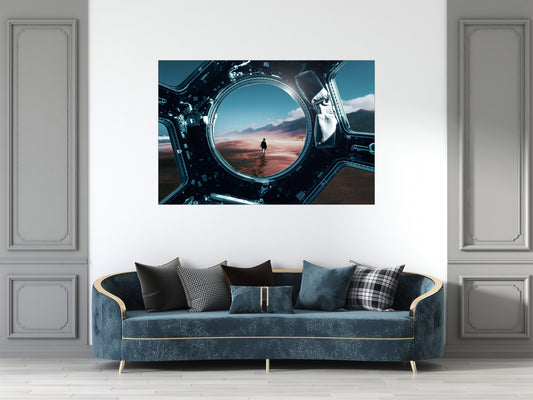 Wandtattoo 3D - ISS Weltraumkuppel