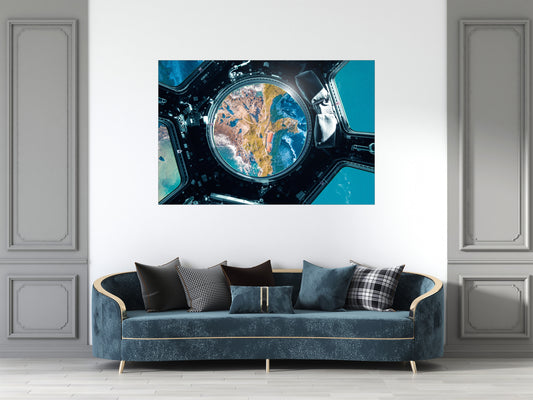 Wandtattoo 3D - ISS Weltraumkuppel