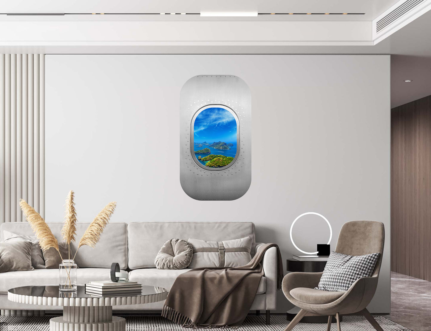 Wandtattoo 3D - Flugzeugfenster